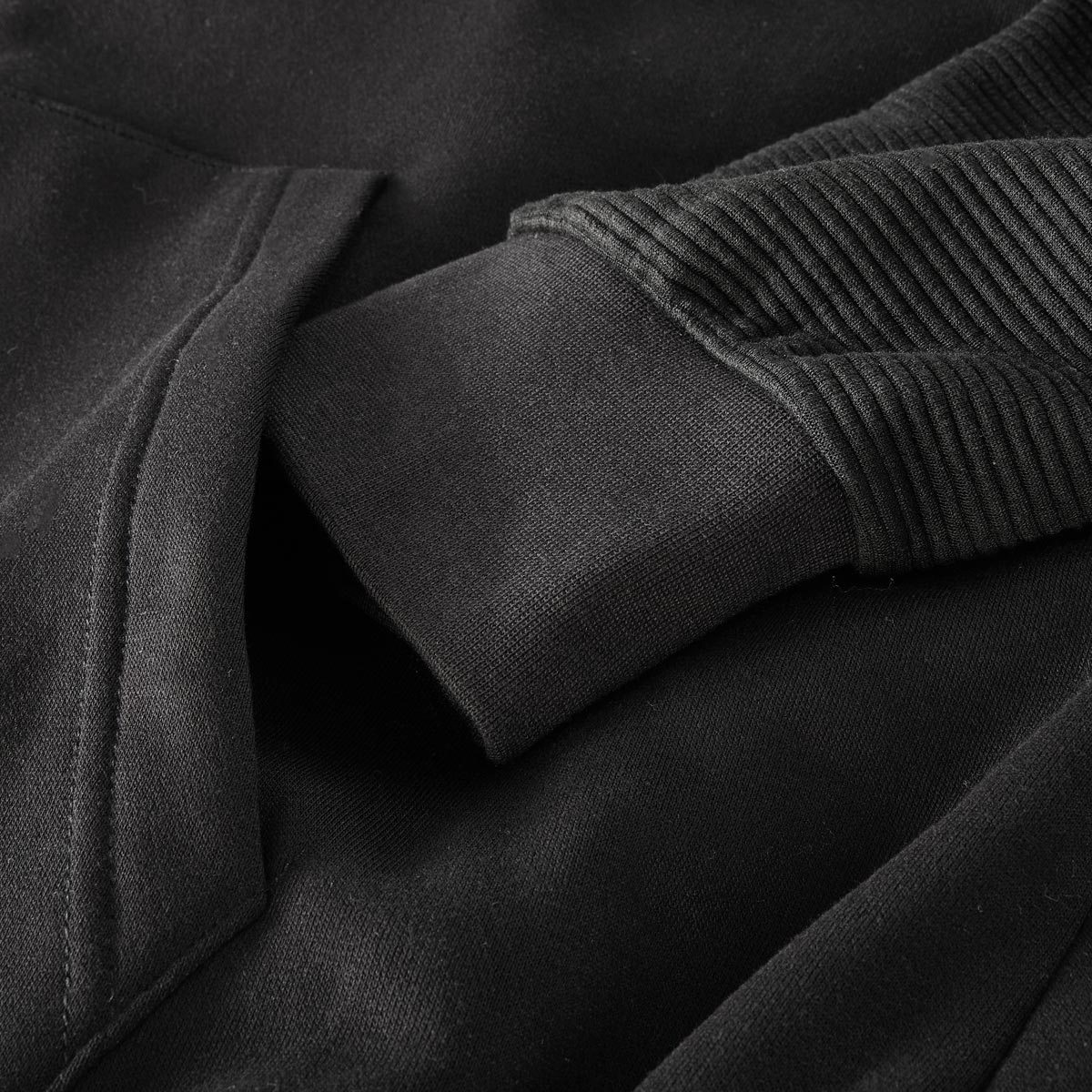 Jack&Jones Sweatjacke aus Materialmix schwarz