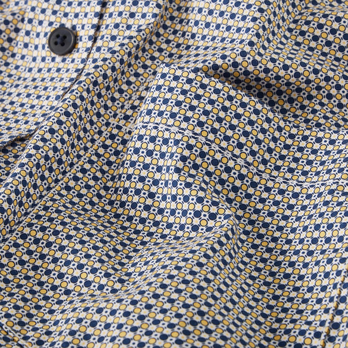 CASA MODA Freizeithemd mit Allover-Muster gelb