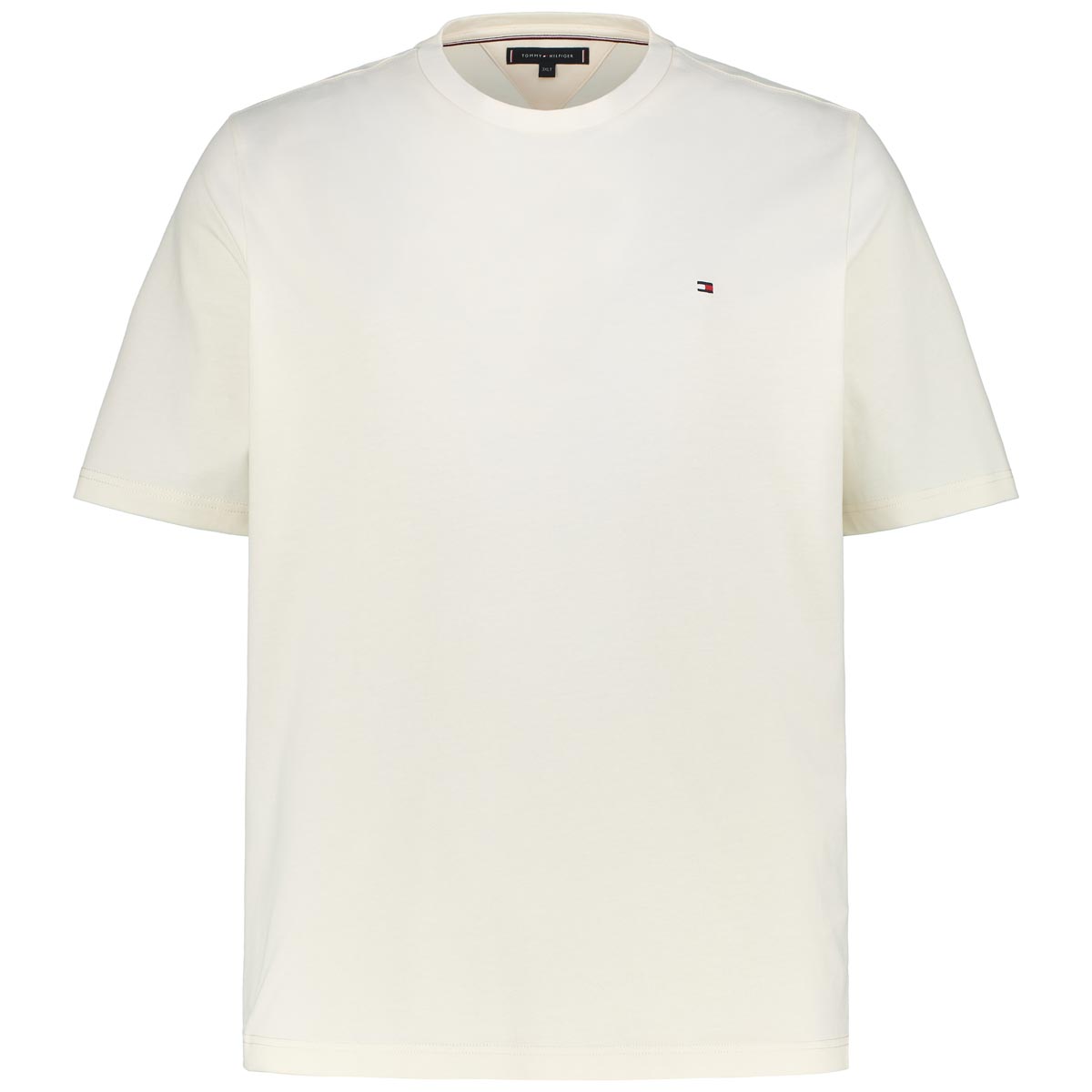 Tommy Hilfiger T-Shirt mit Label-Stickerei Farbe cremeweiß Größe: 4XL günstig online kaufen
