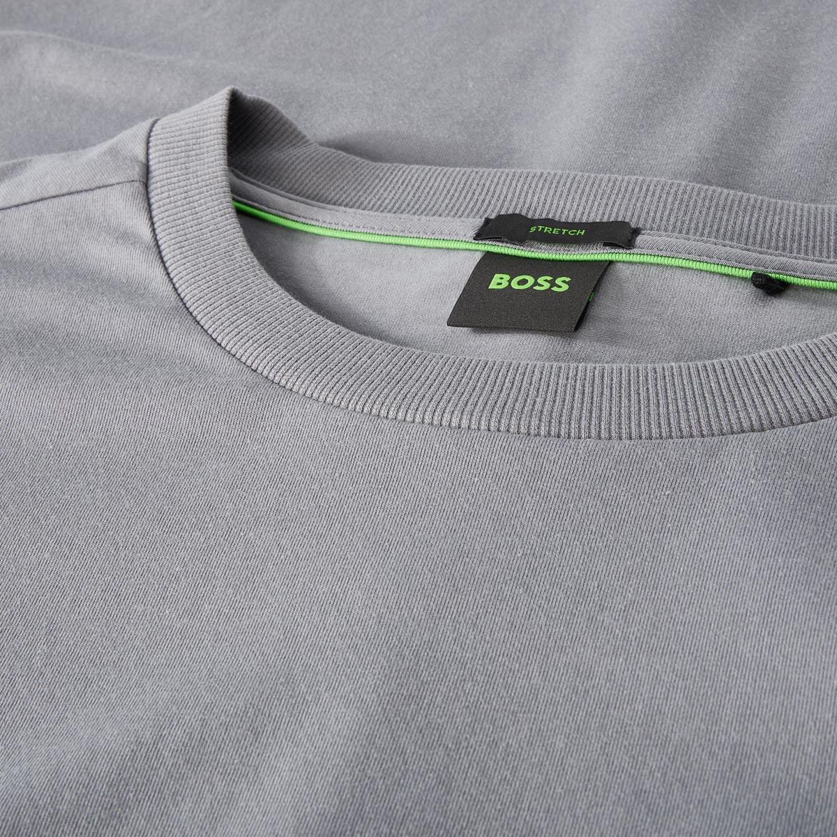 BOSS T-Shirt mit Elasthan anthrazit