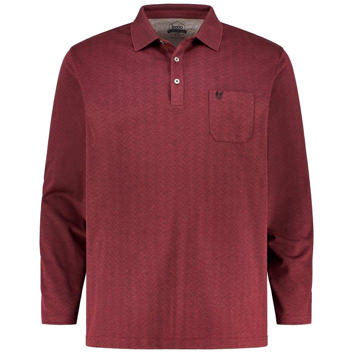 Langarm-Poloshirt mit Soft Knit