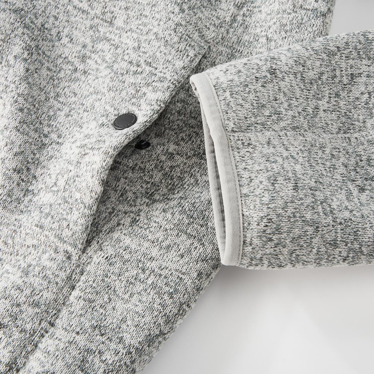 camel active Strickjacke mit Fleecefutter grau