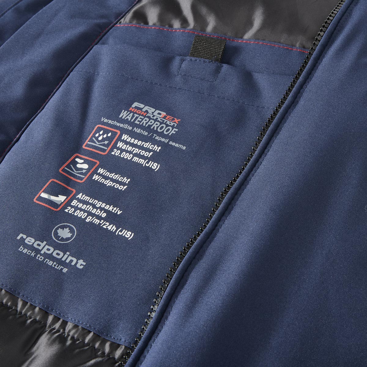Redpoint Funktionsjacke, wind- und wasserdicht blau/schwarz