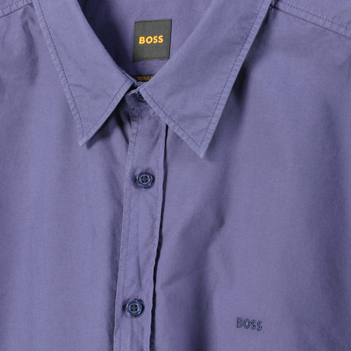 BOSS Freizeithemd mit Biobaumwolle dunkelblau