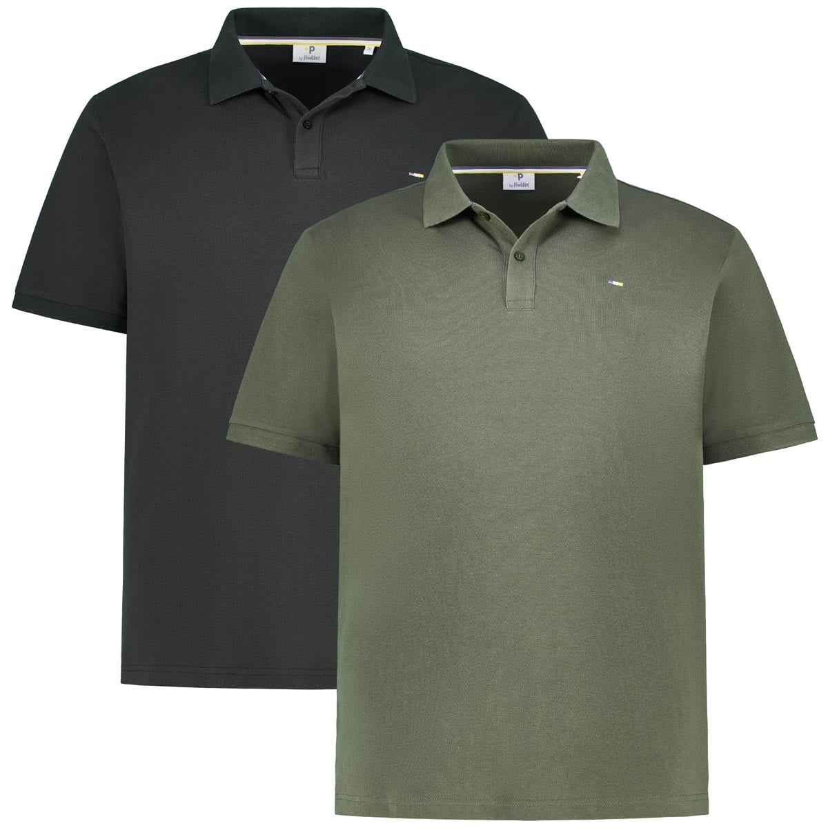 Pfundskerl Doppelpack Poloshirt Aus Baumwolle Farbe Schwarz/oliv Größe, 5XL
