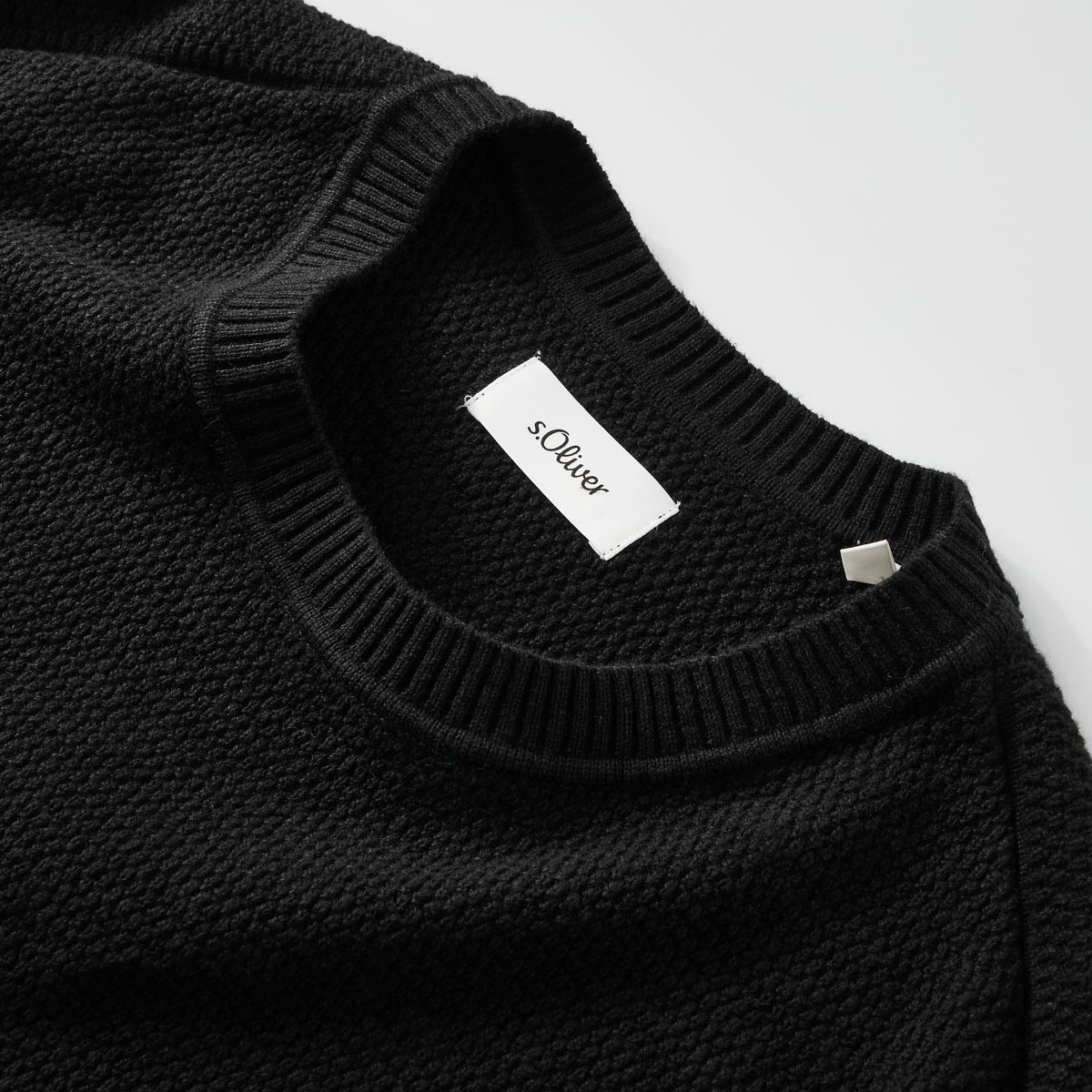 s.Oliver Strickpullover aus Baumwolle schwarz