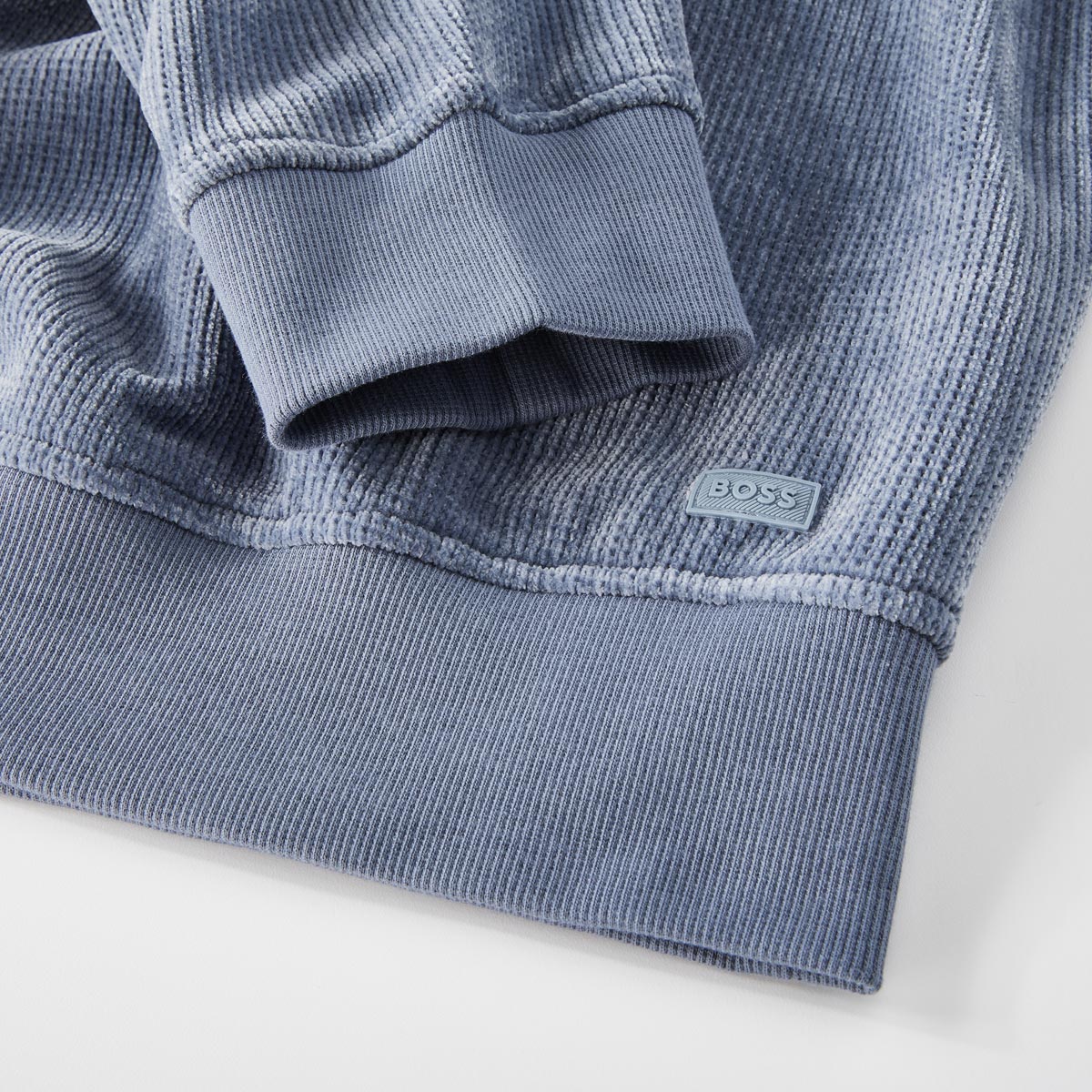BOSS Sweatshirt aus Chenille-Qualität mittelblau