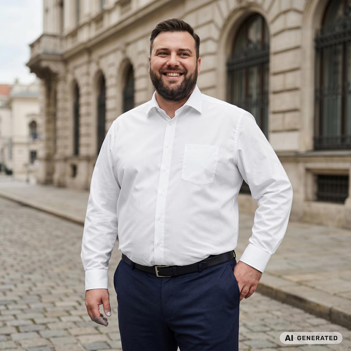 VENTI Businesshemd aus Baumwolle weiß