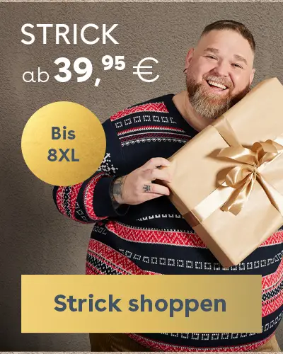 Mann im Weihnachtspullover mit Rentiermotiv – kuscheliger Strick in XXL für gute Laune an den Feiertagen