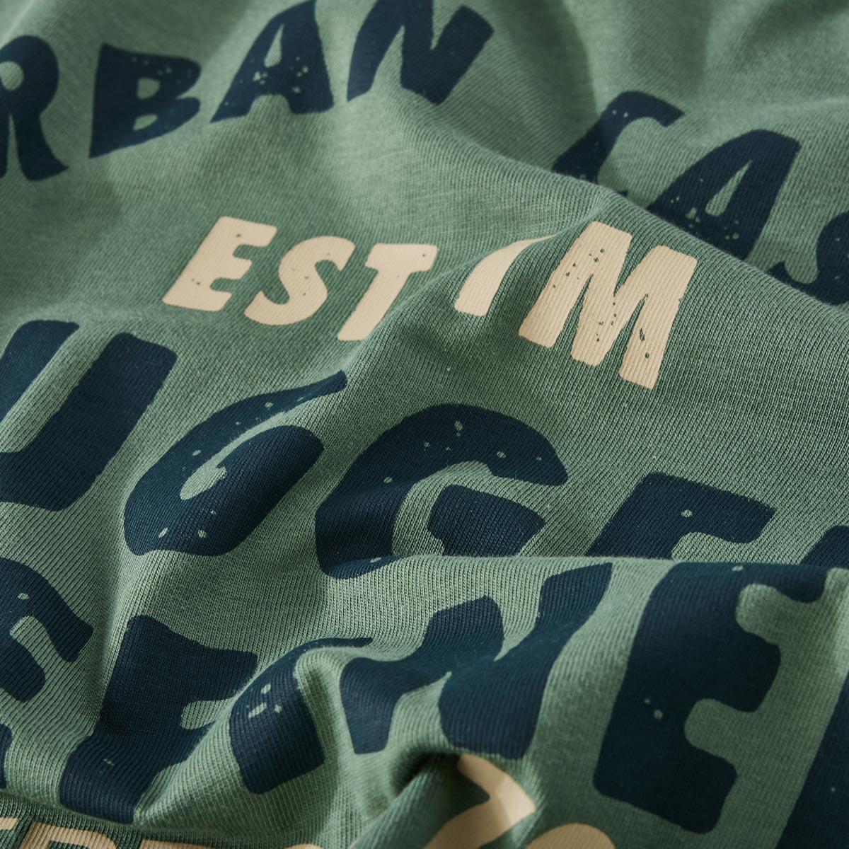 Lerros T-Shirt mit Label-Print dunkelgrün