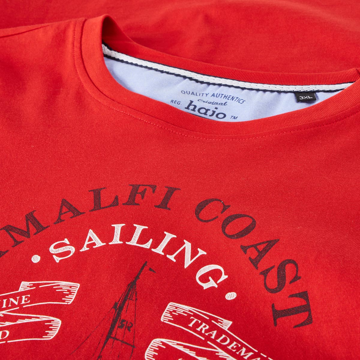 Hajo T-Shirt mit Motiv-Print rot