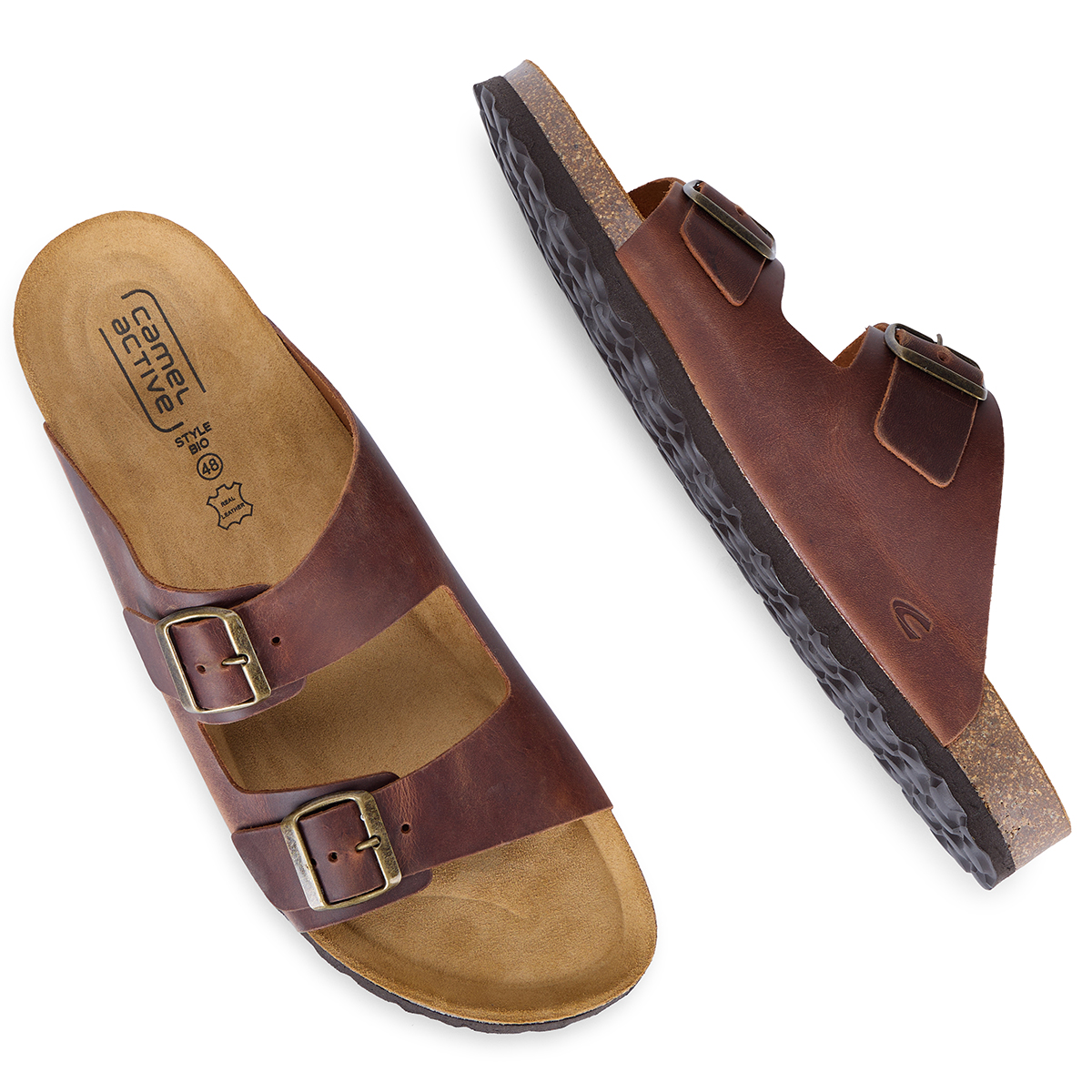 camel active Riemensandale aus Leder braun