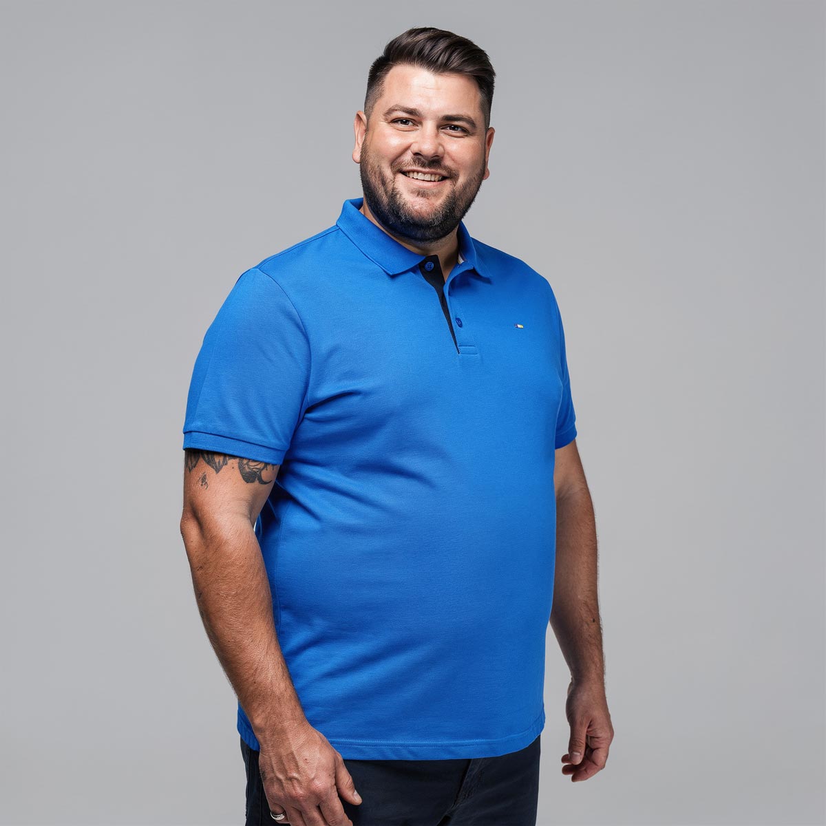 Pfundskerl Premium Poloshirt mit Stretch royalblau