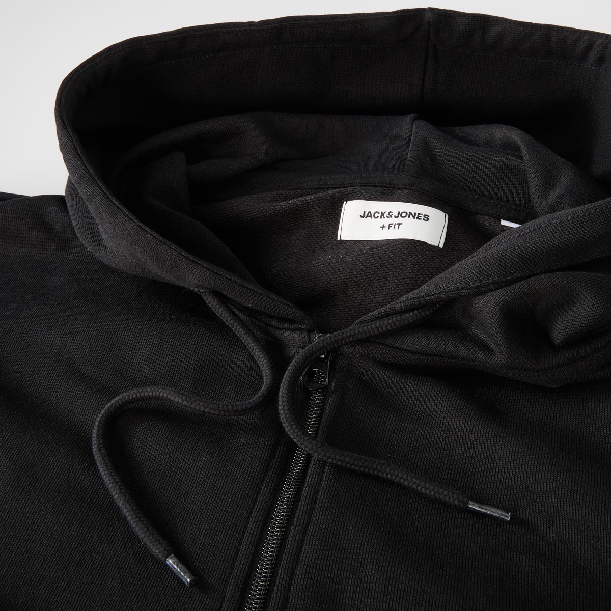 Jack&Jones Sweatjacke mit Label-Print schwarz