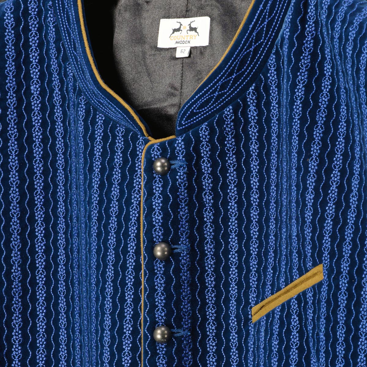 Maddox Trachtenweste aus Samt blau