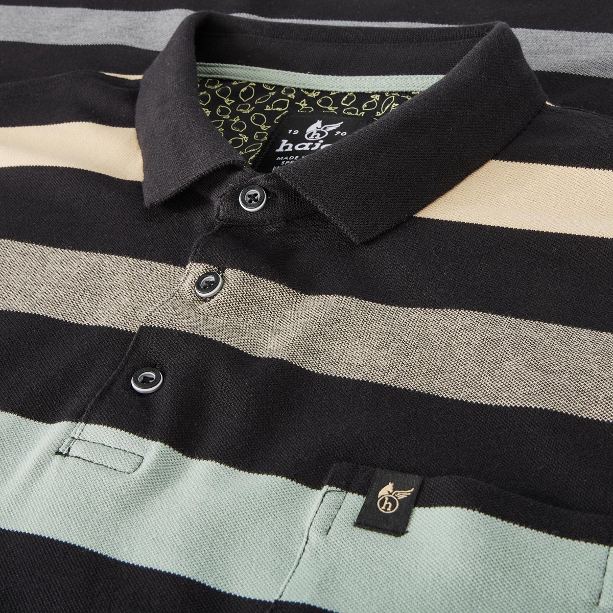 Hajo Poloshirt mit Elasthan schwarz