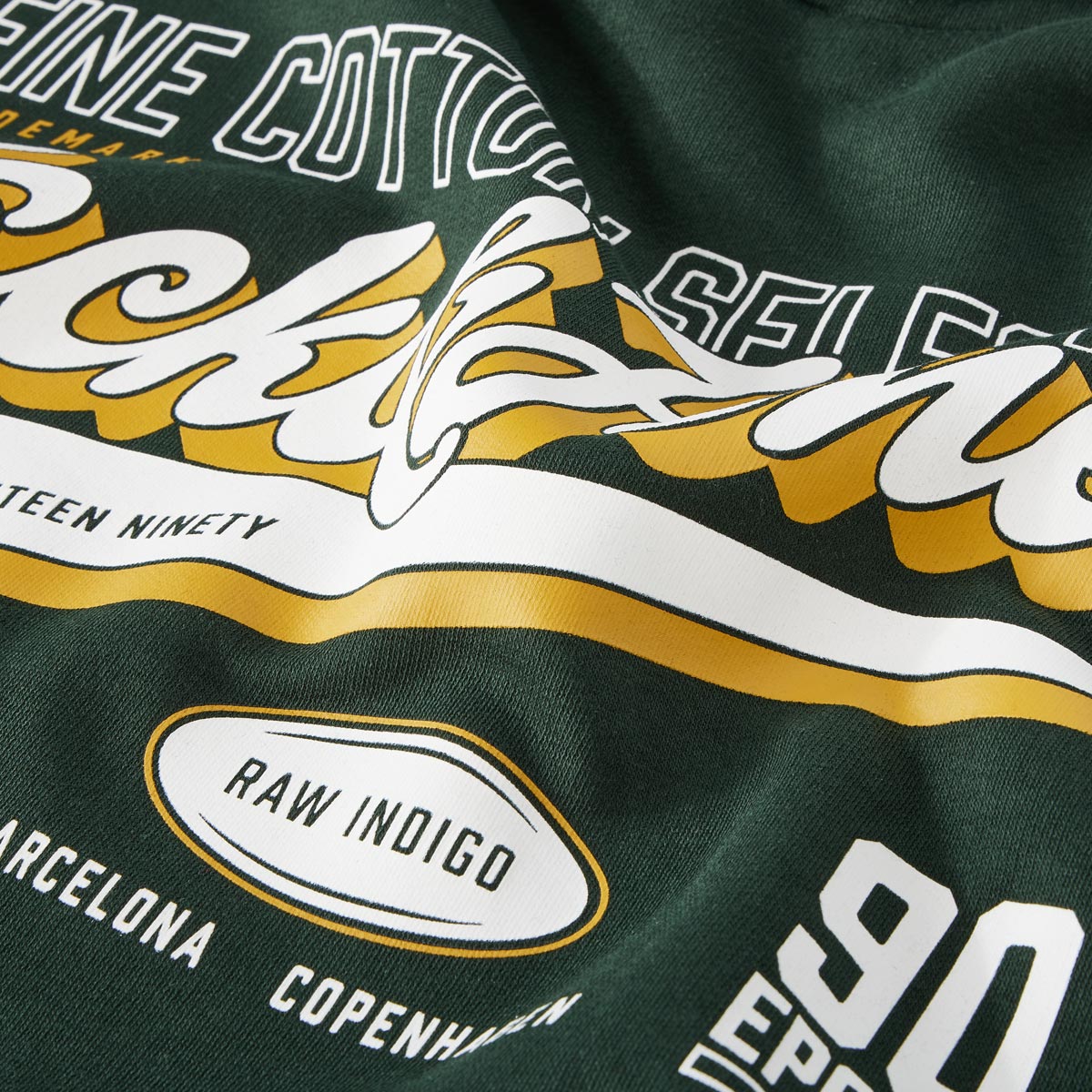 Jack&Jones Hoodie mit Label-Print dunkelgrün