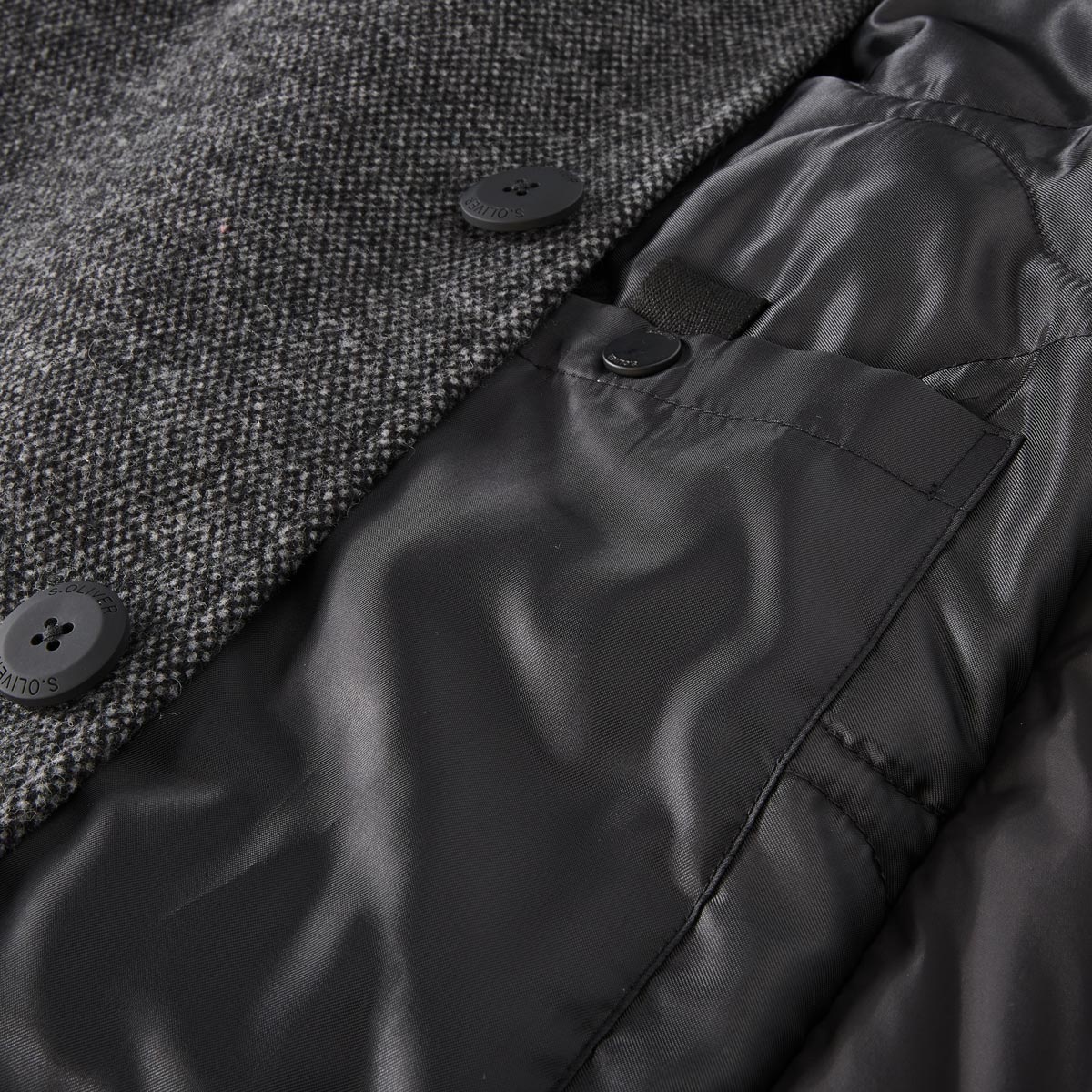 s.Oliver Kurzmantel aus Wollmischung grau