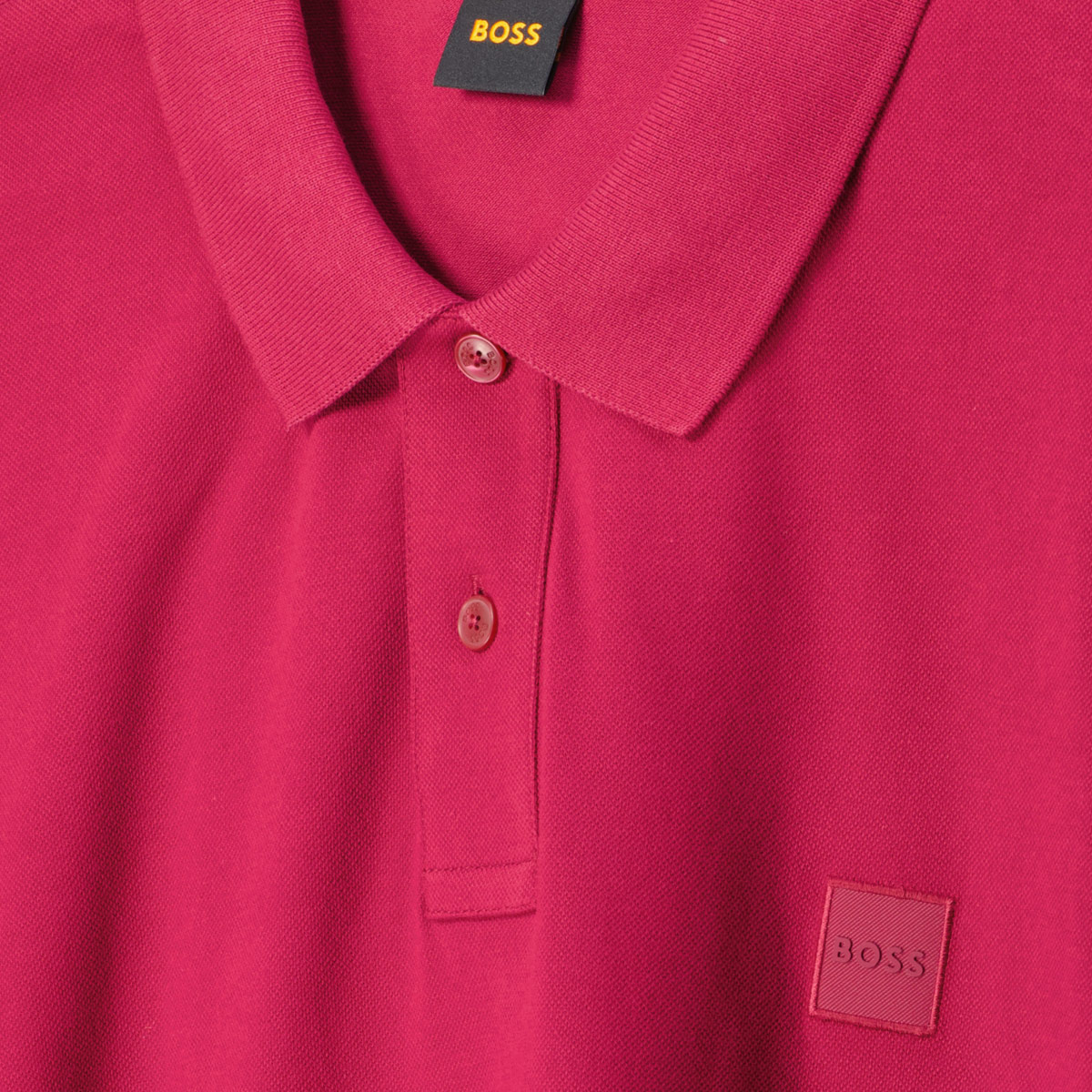 BOSS Poloshirt mit Biobaumwolle rot