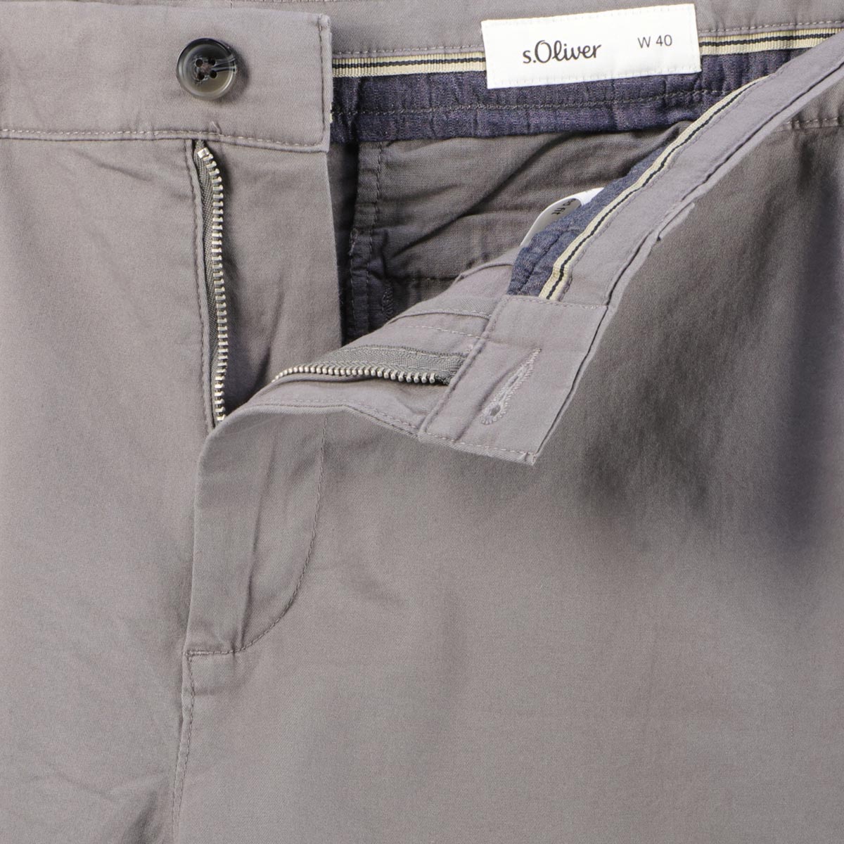 s.Oliver Chino-Shorts mit Stretch grau