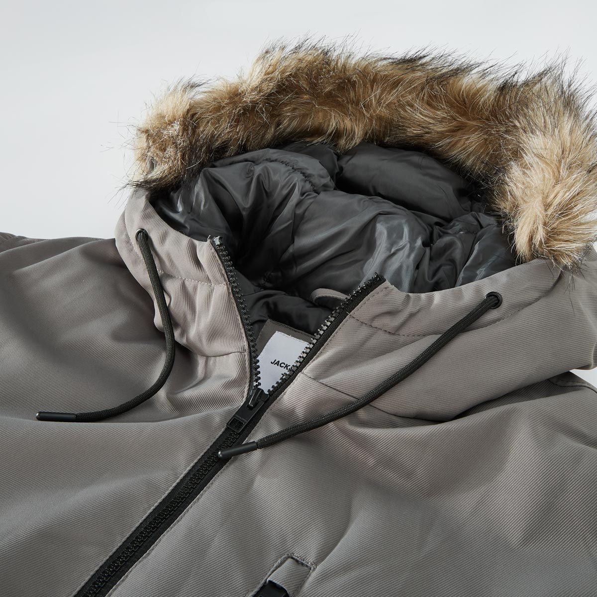 Jack&Jones Parka, wasserabweisend grau