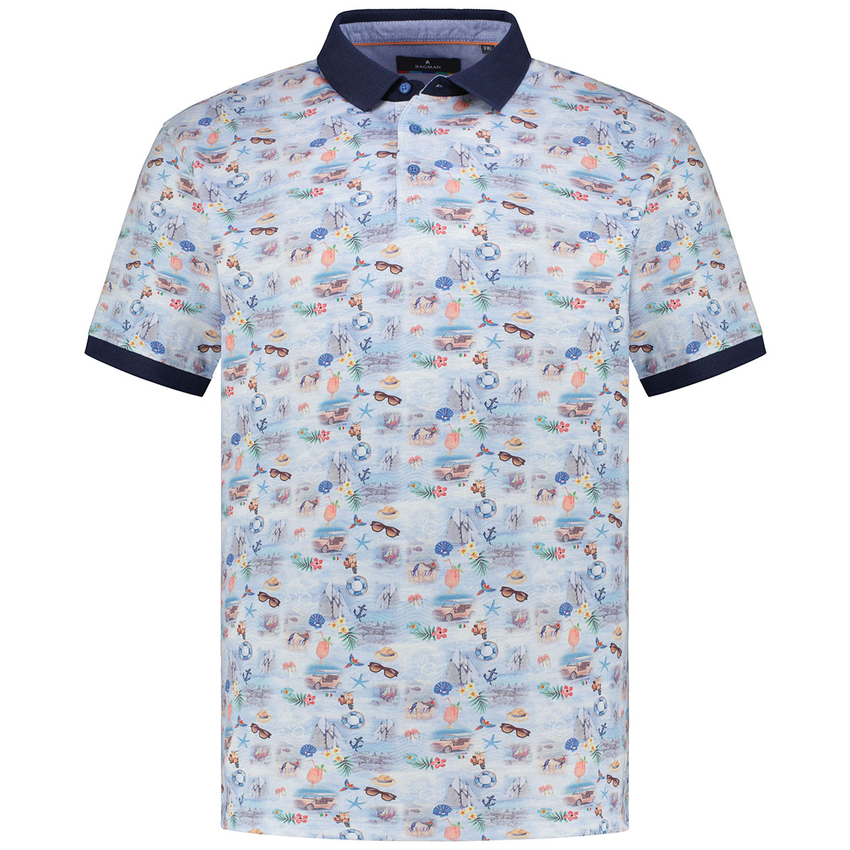 Poloshirt mit Allover-Muster