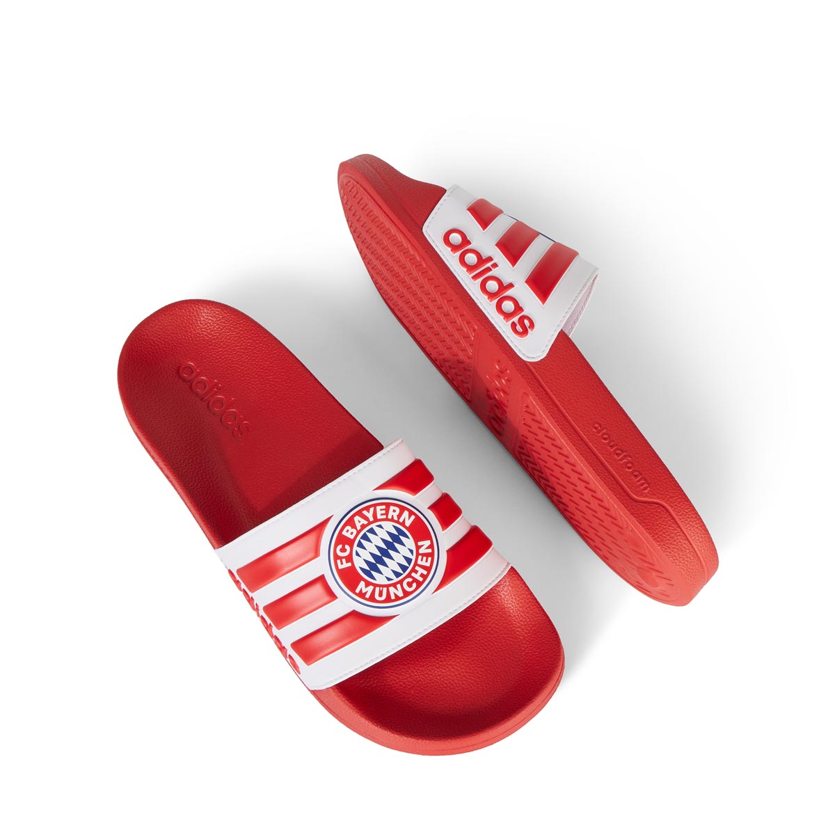 adidas Adilette "FC Bayern München" rot/weiß
