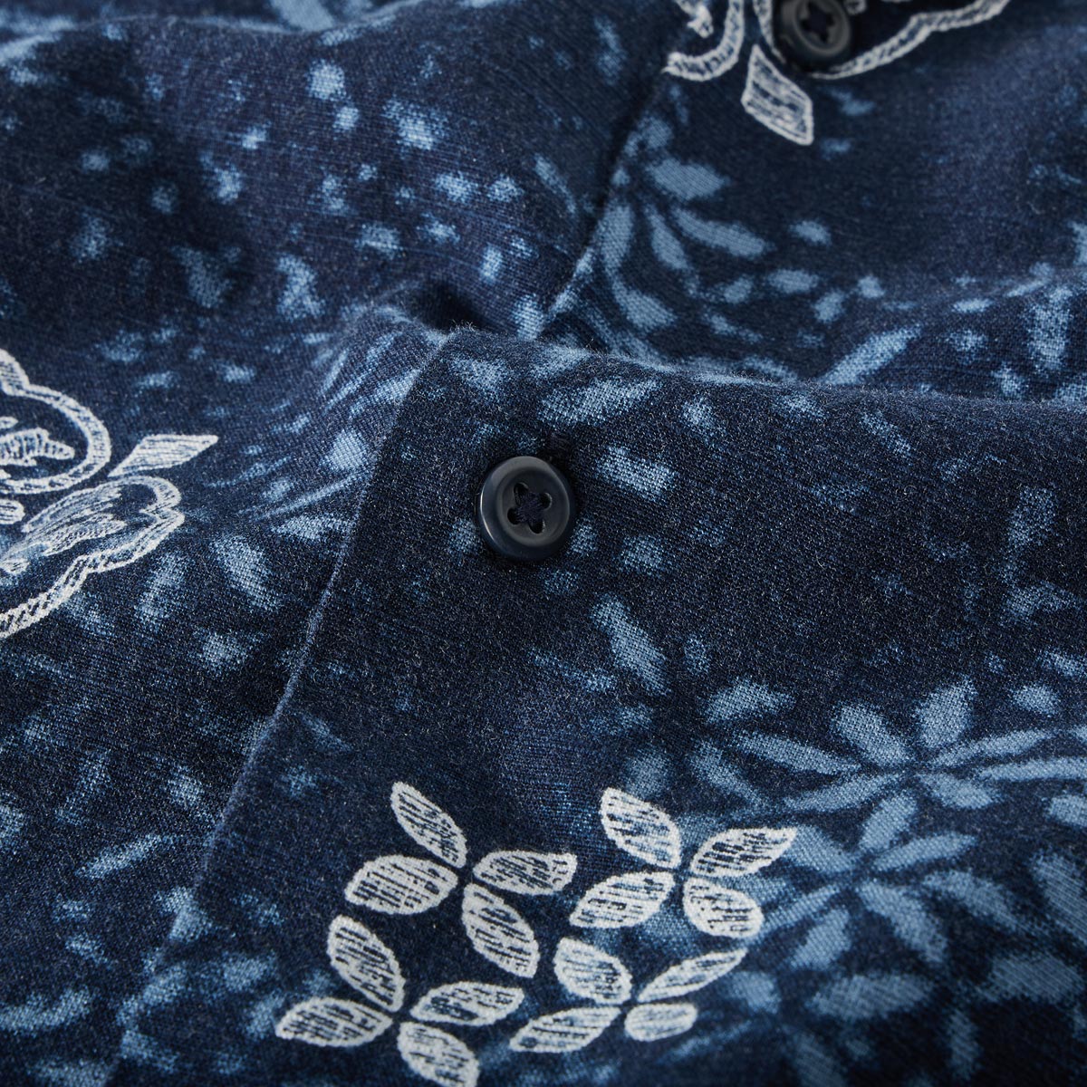 Jack&Jones Freizeithemd mit Allover-Muster dunkelblau