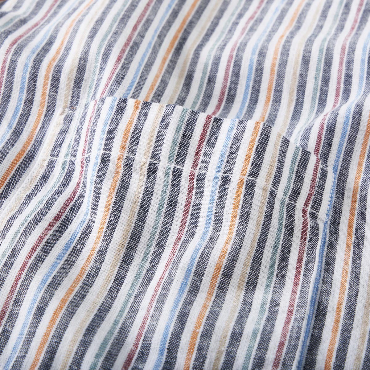 CASA MODA Freizeithemd mit Leinen blau