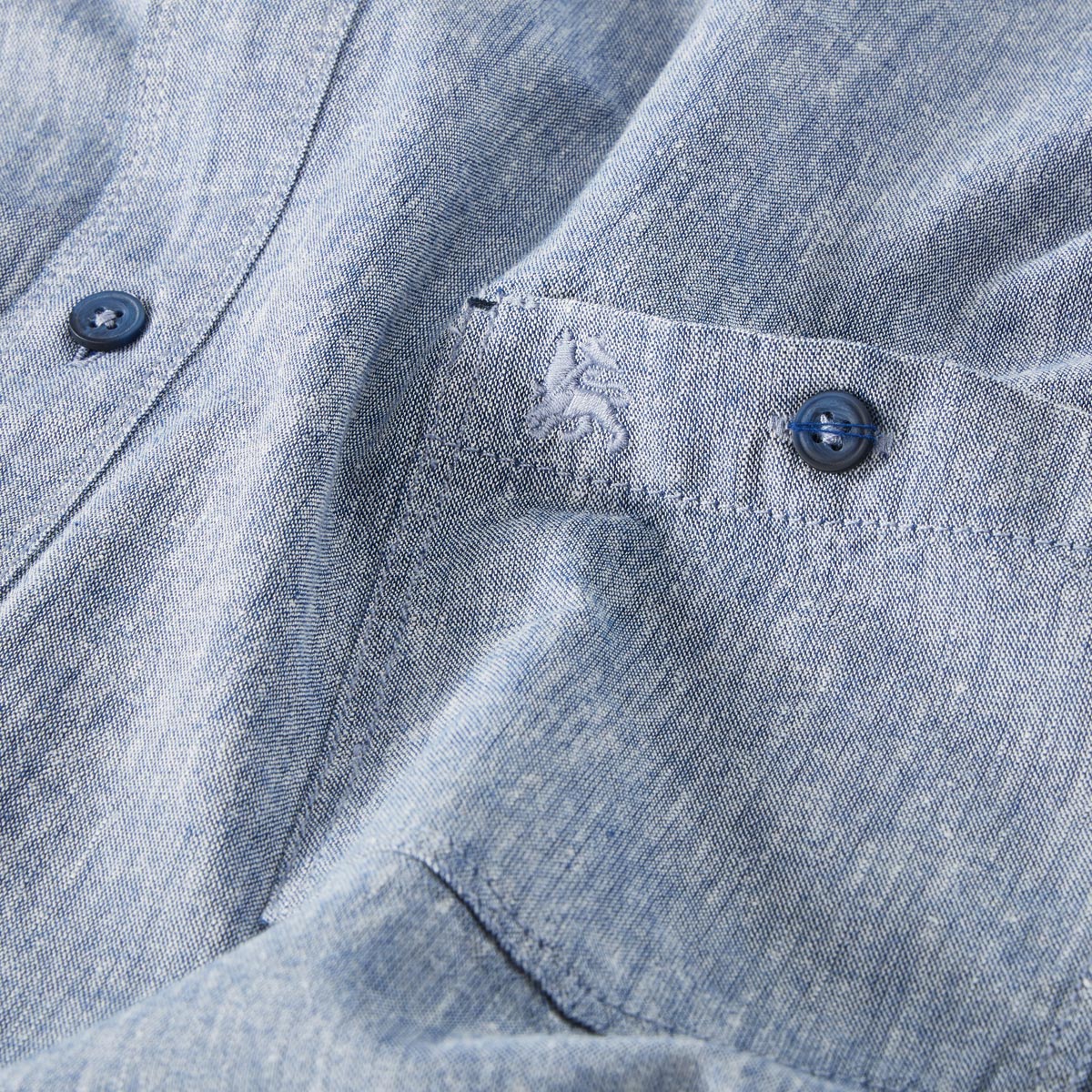 Lerros Freizeithemd mit Leinen blau