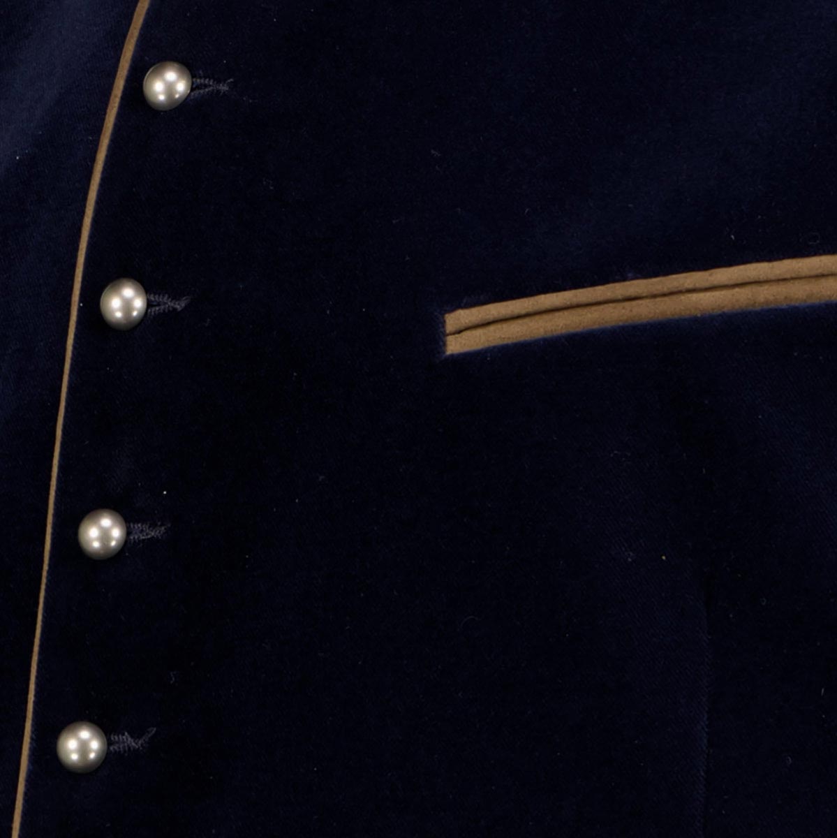 Hammerschmid Trachtenweste aus Samt blau