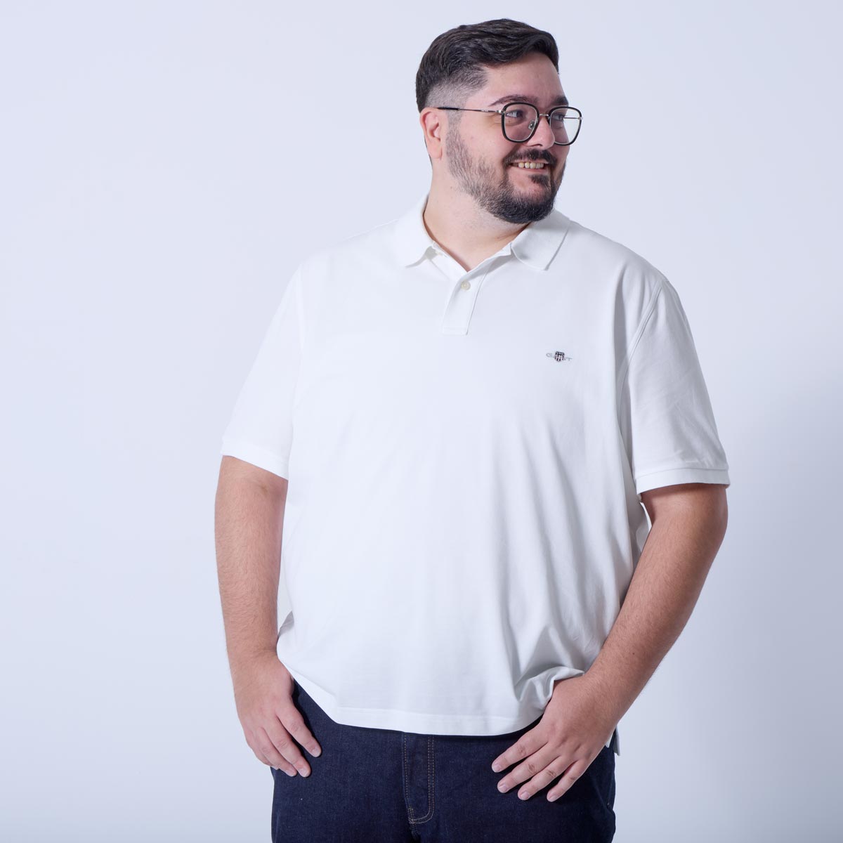 Gant Poloshirt aus Baumwolle weiß