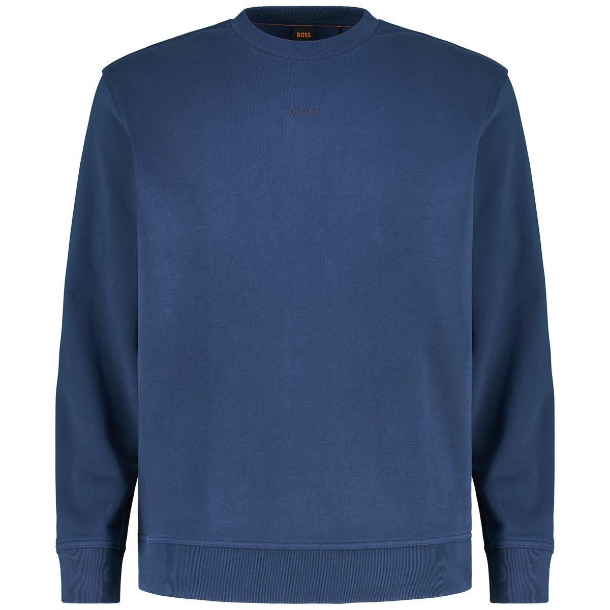 BOSS Sweatshirt aus Baumwolle Farbe mittelblau Größe: 4XL günstig online kaufen