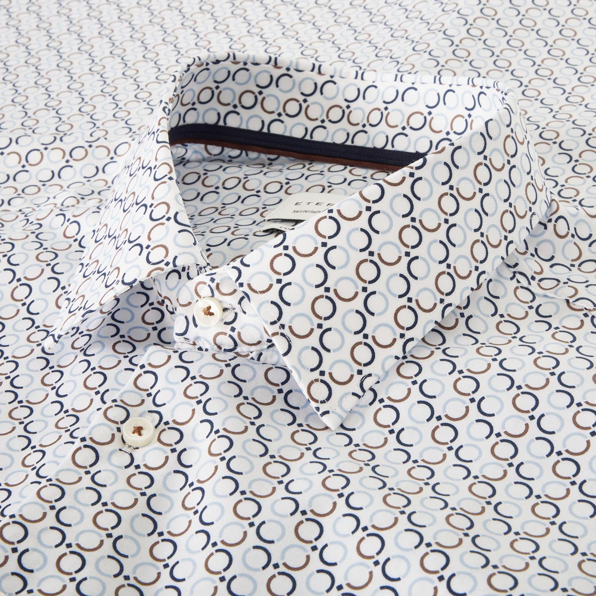 ETERNA Businesshemd mit Allover-Muster blau