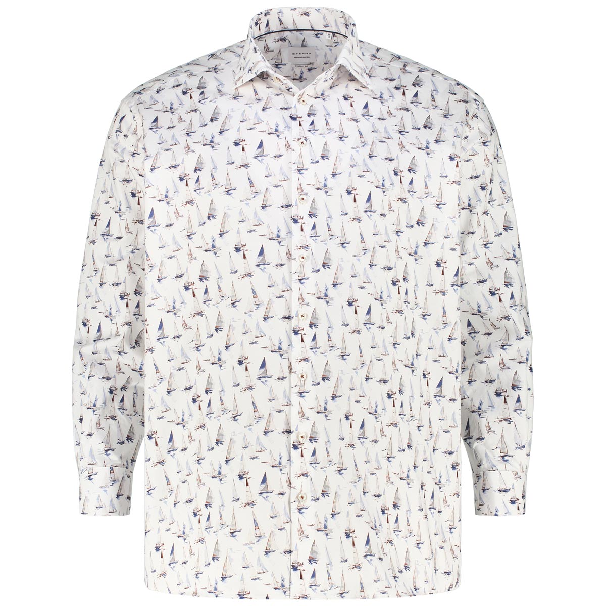 ETERNA Businesshemd mit Allover-Muster, bügelfrei Farbe blau Größe: 54 günstig online kaufen