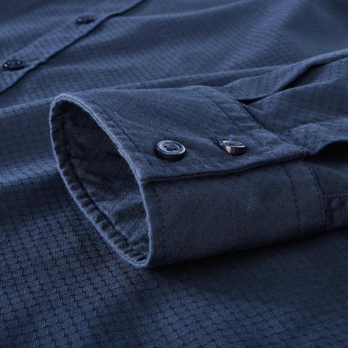 BOSS Freizeithemd aus Baumwolle dunkelblau