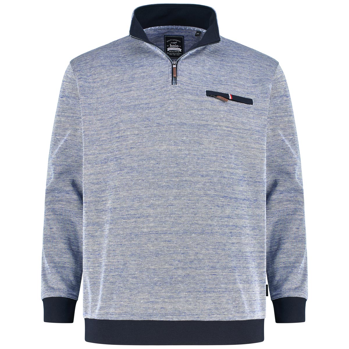 Hajo Sweatshirt aus Baumwollmischung Farbe jeansblau Größe: 5XL günstig online kaufen