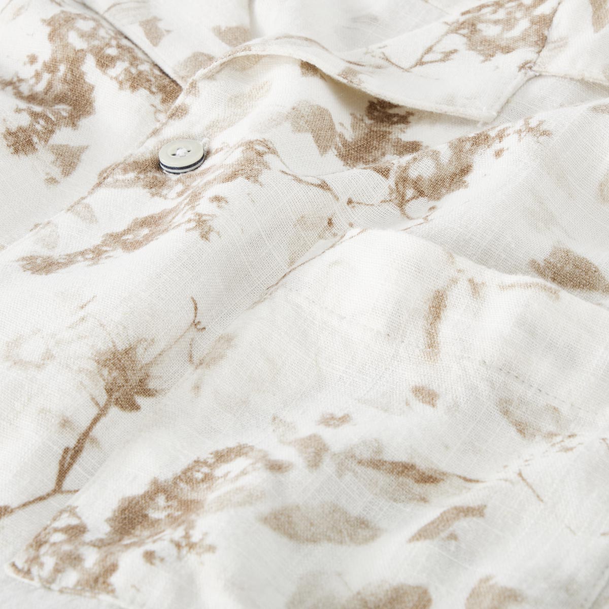 Pfundskerl Freizeithemd mit Leinen weiß