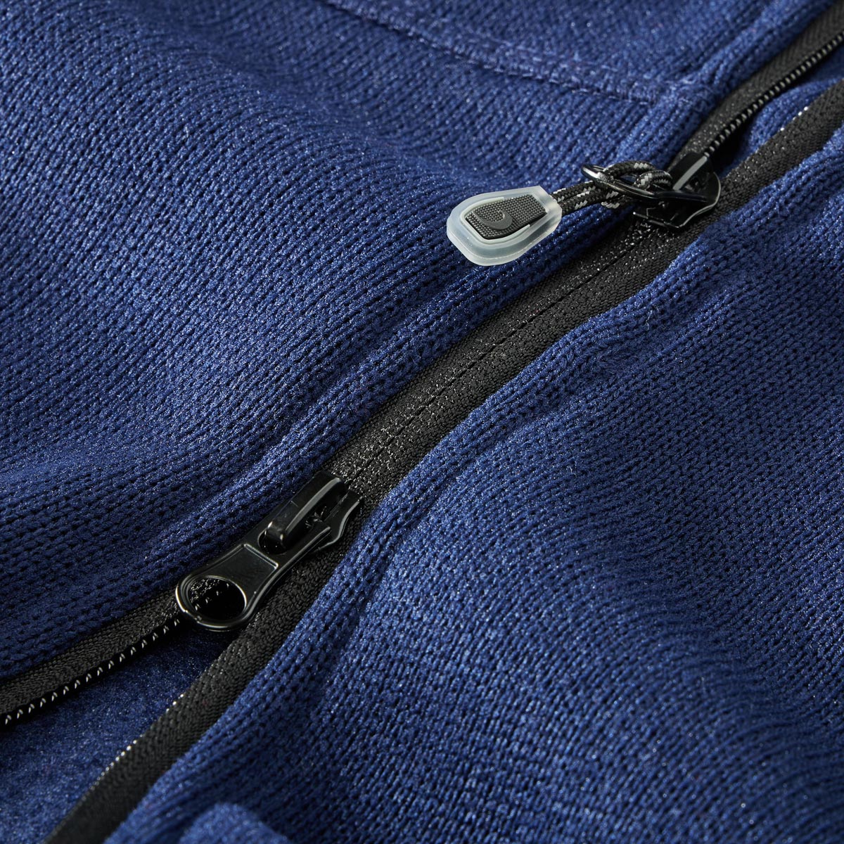 Blue Wave Fleecejacke in Strickoptik marine