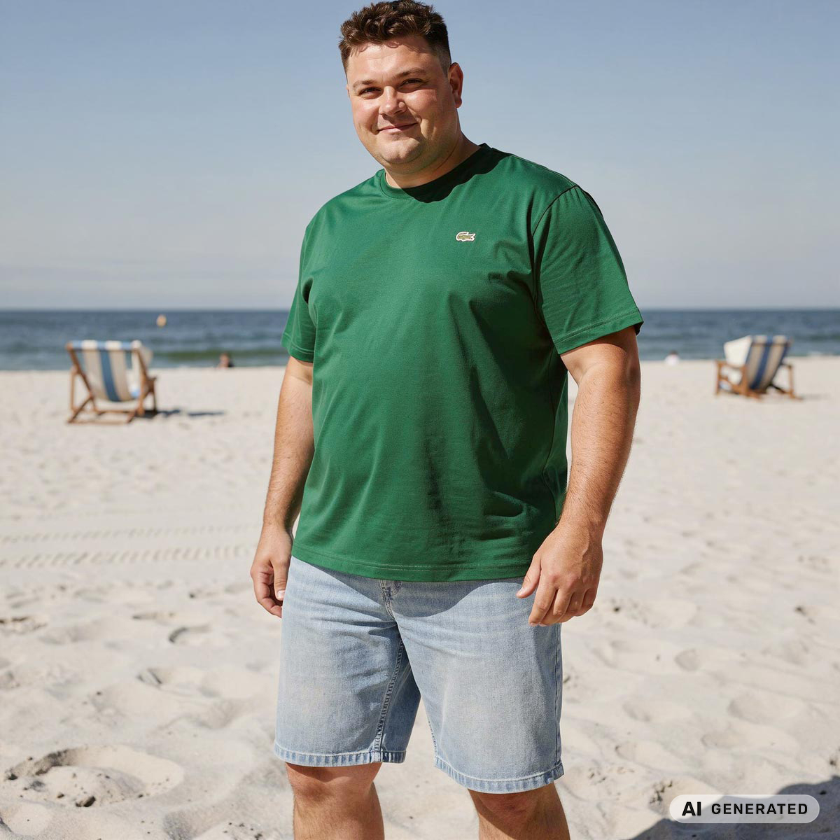 LACOSTE T-Shirt aus Baumwolljersey dunkelgrün