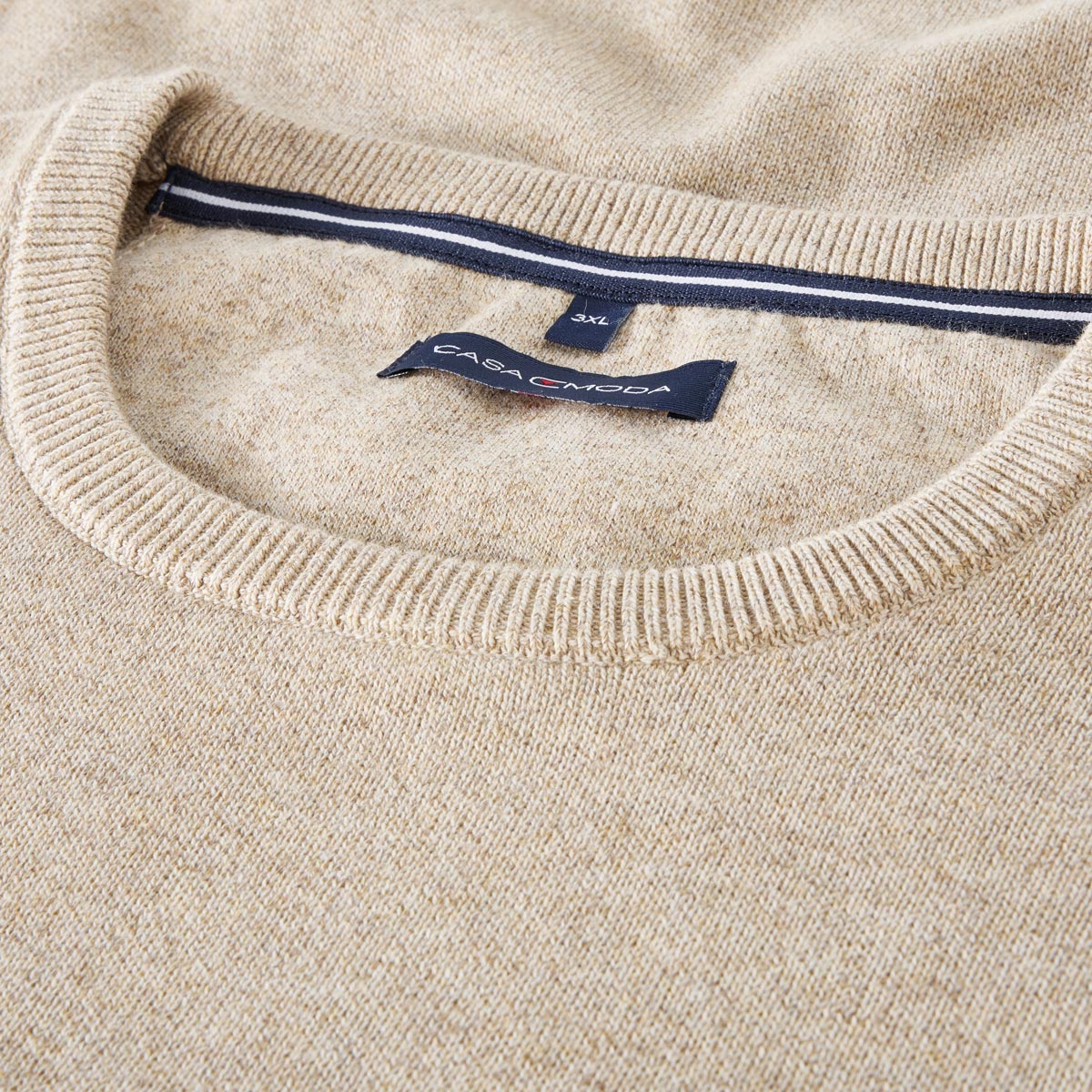 CASA MODA Strickpullover aus Baumwolle beige