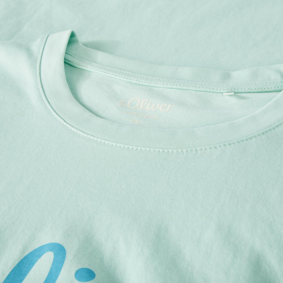 s.Oliver T-Shirt mit Label-Print Farbe mint Größe: 3XL günstig online kaufen