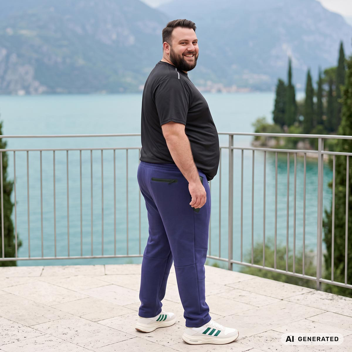 Pfundskerl p ACTIVE Jogginghose, elastisch, weich und leicht mittelblau