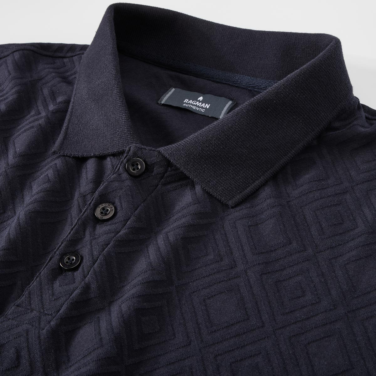 RAGMAN Poloshirt mit Elasthan marine