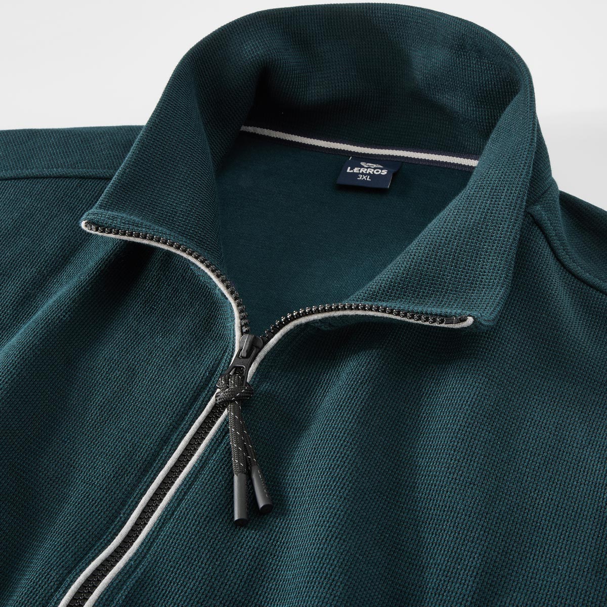 Lerros Sweatjacke aus Baumwolle dunkelgrün