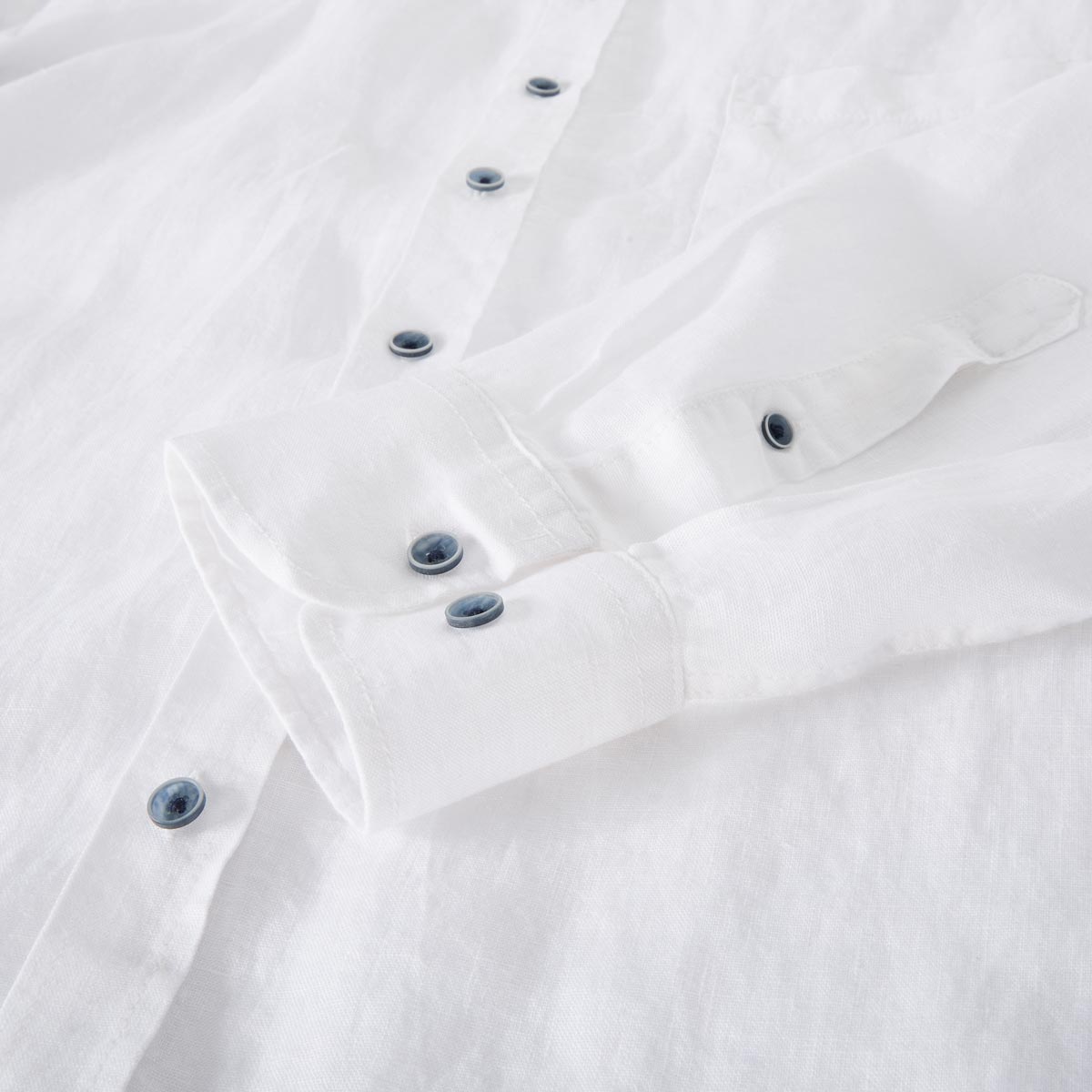 CASA MODA Freizeithemd aus Leinen weiß