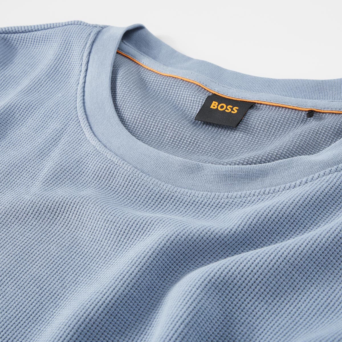 BOSS Sweatshirt mit Stretch mittelblau