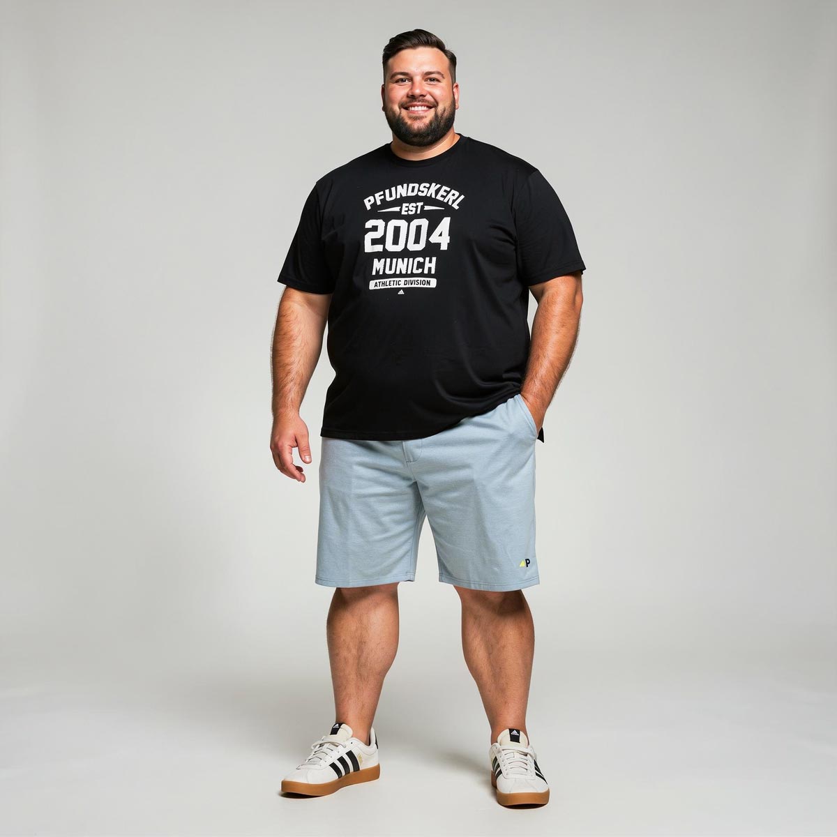 Pfundskerl p ACTIVE Jogging-Shorts, elastisch, weich und leicht hellblau