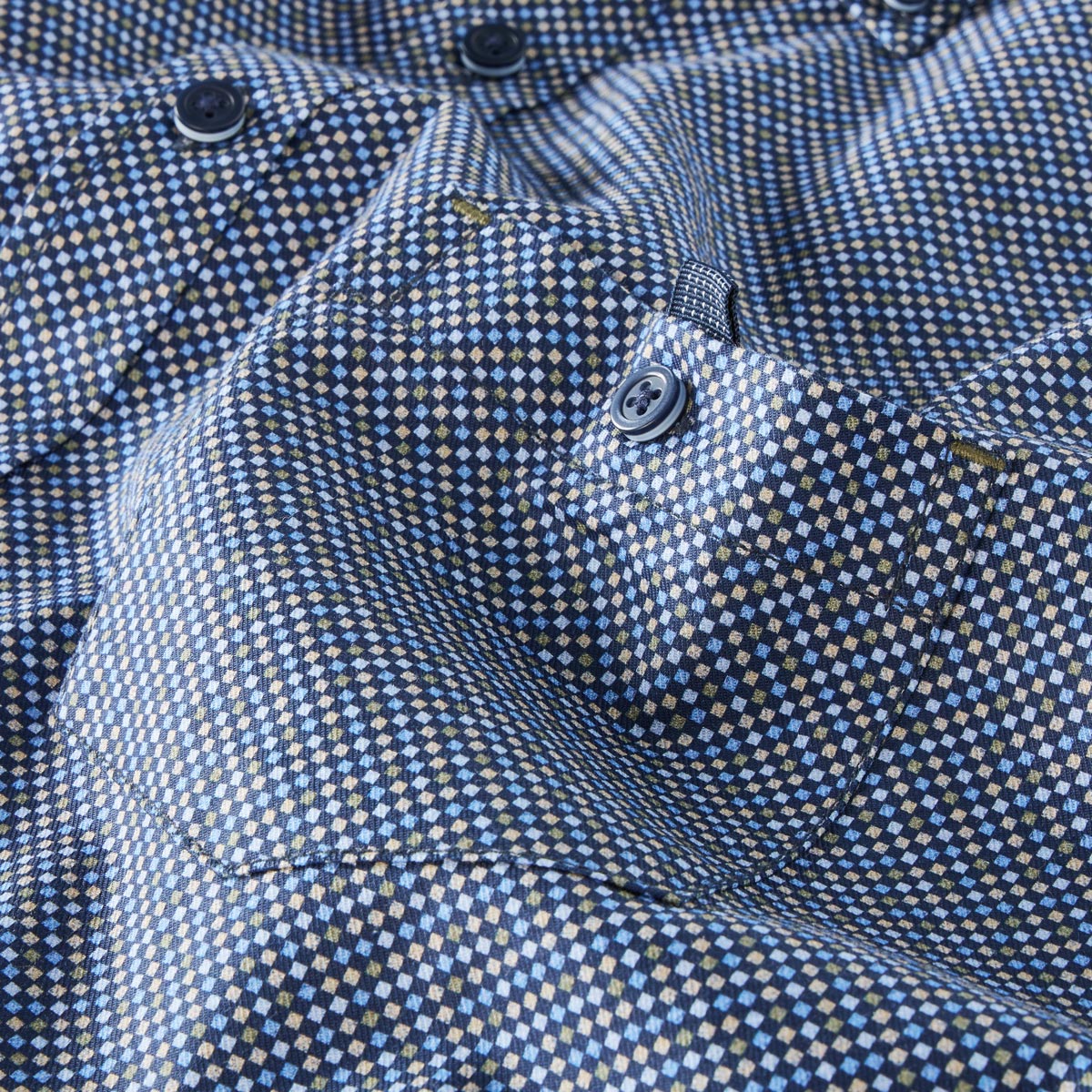 CASA MODA Freizeithemd mit Karomuster blau