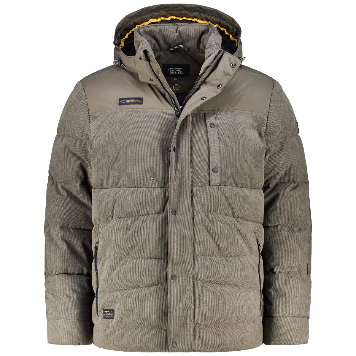Winter-Steppjacke mit Cord-Details